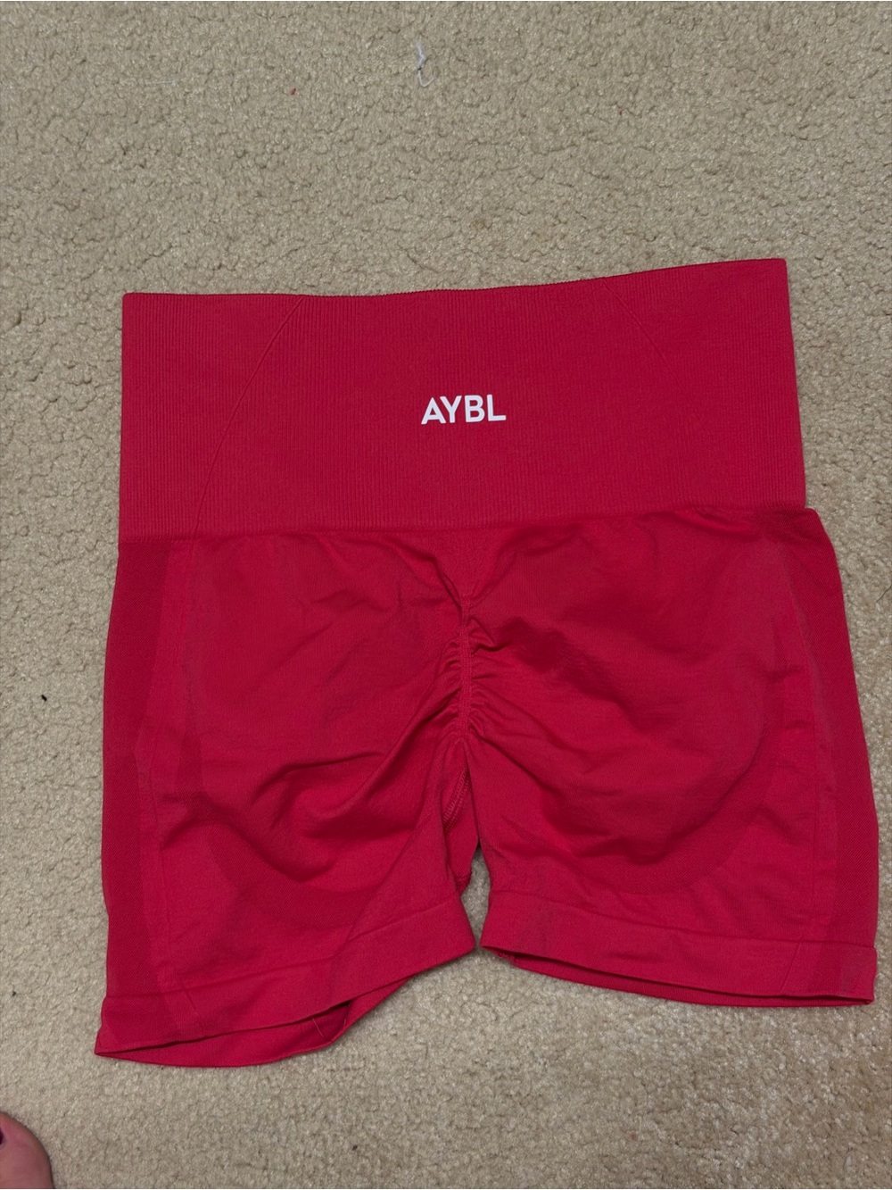 AYBL High-Waist Scrunch Bike Shorts - Red